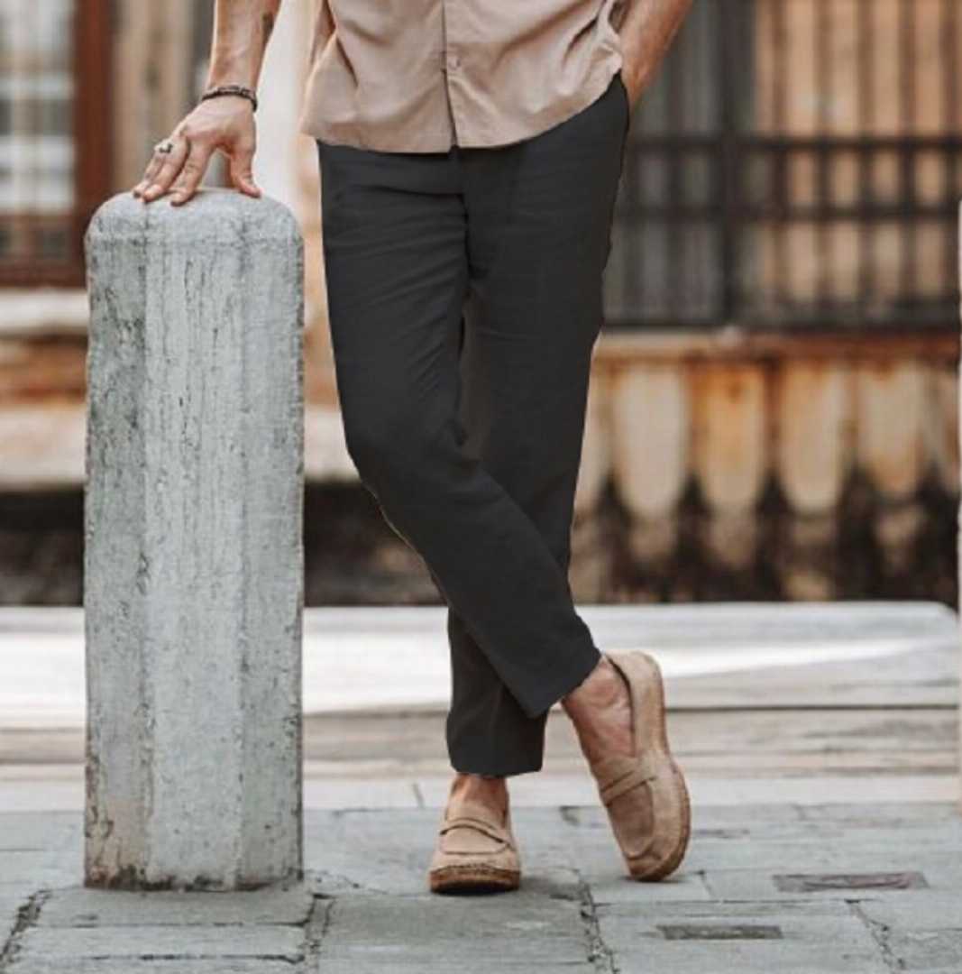 Premium,Cotton,Trouser,For,Men,...,Black