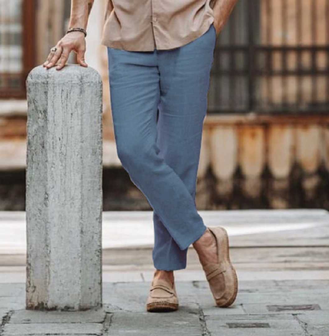 Premium,Cotton,Trouser,For,Men....Sky